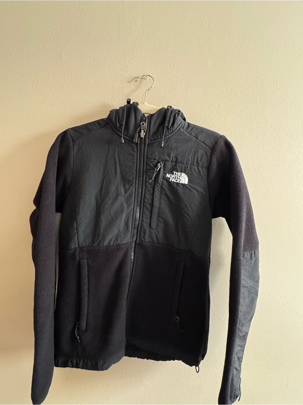 The North Face Black Denali Hooded Jacket size XS